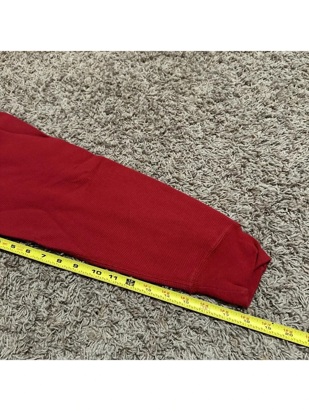 Polo Ralph Lauren Men's Polo Shirt Large? Red Long Sleeve Mesh/Thermal